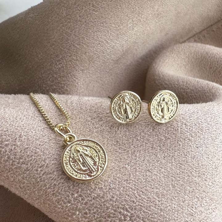 Cadena medallita San Benito