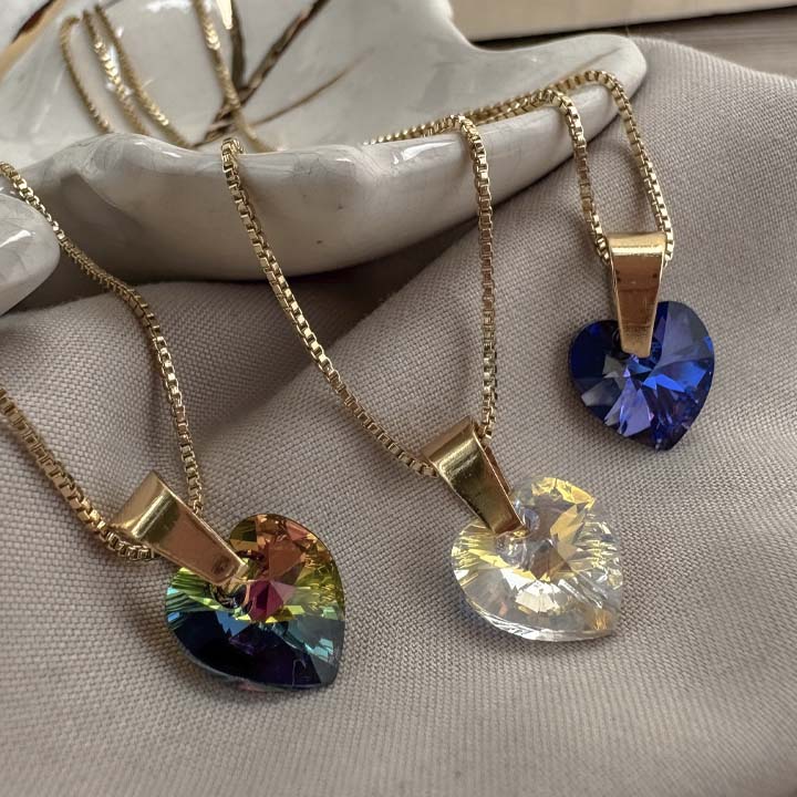 Cadena corazón diamante