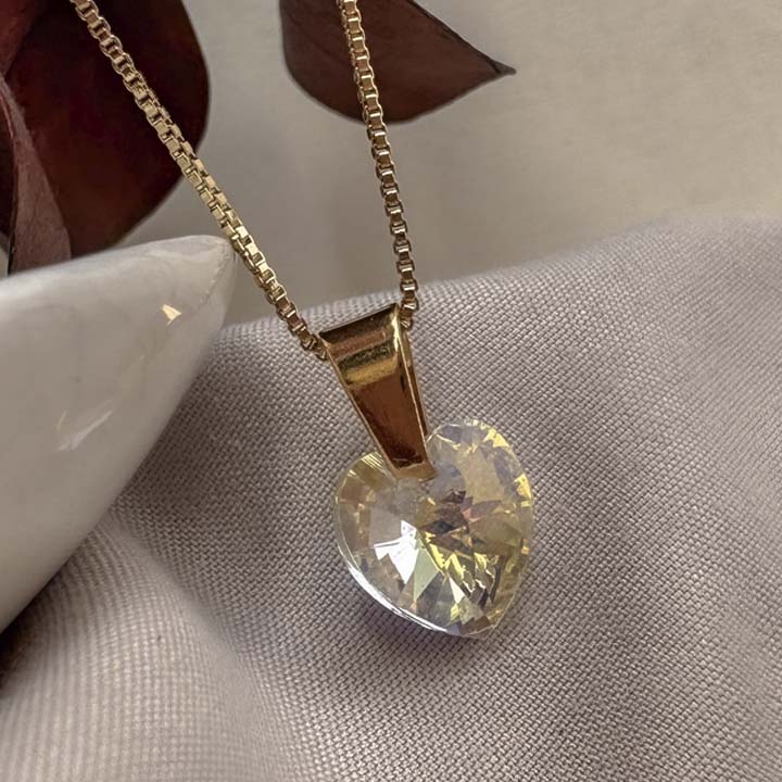 Cadena corazón diamante