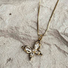 Cadena Mariposa blanca