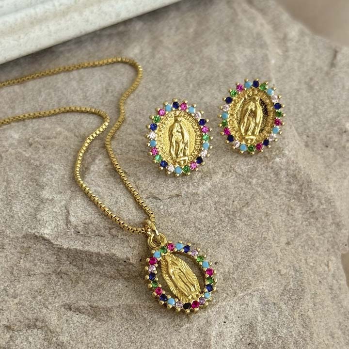 Cadena Virgencita colores