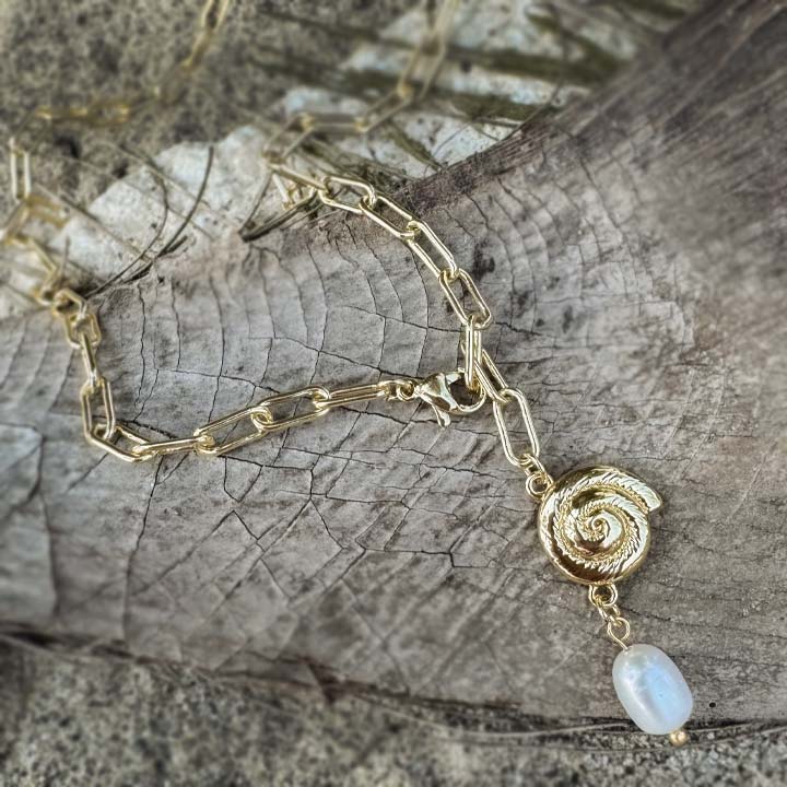 Cadena Perla caracola