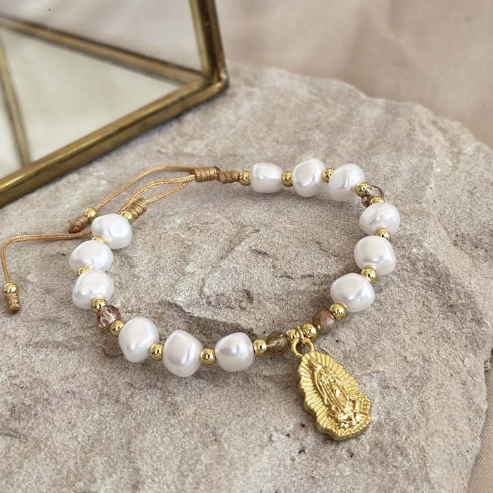 Pulsera Virgencita perla