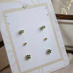 Set de aretes topos surtidos