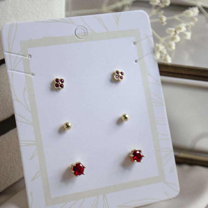 Set de aretes topos surtidos