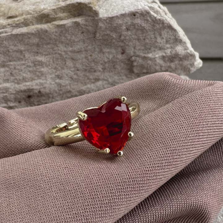Anillo love diamante rojo