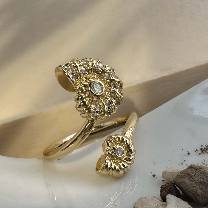 Anillo Caracoles diamante