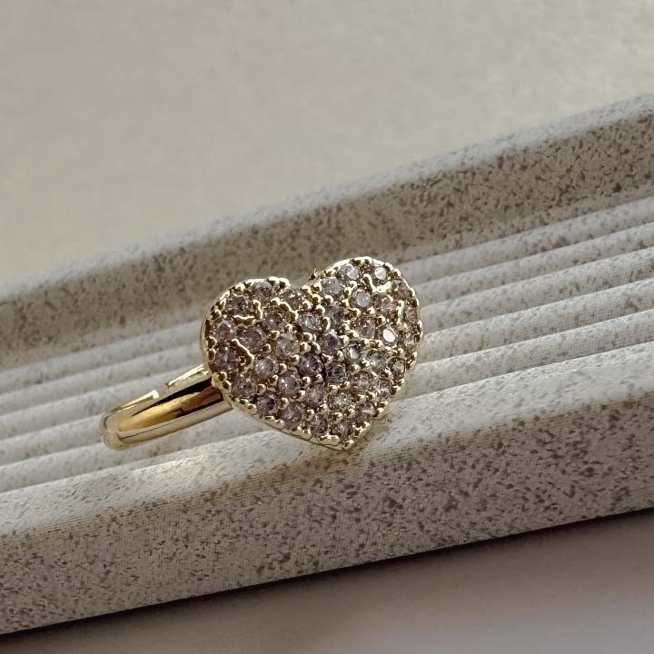 Anillo corazón de luz