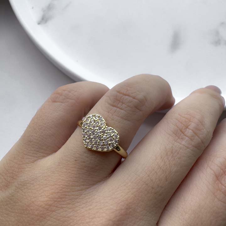 Anillo corazón de luz