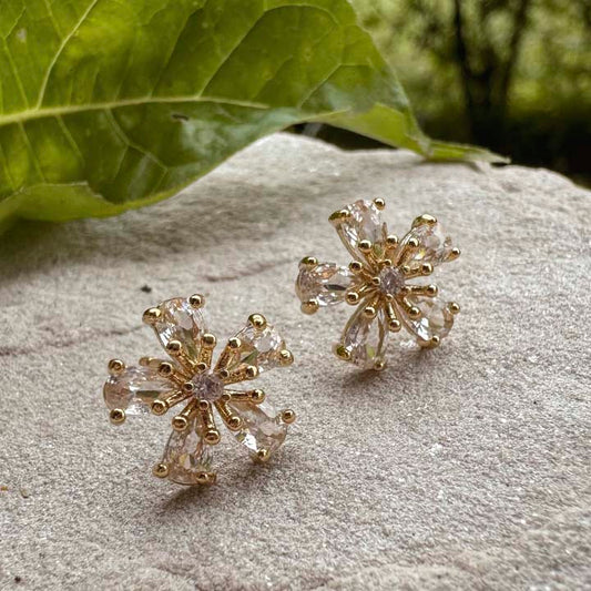 Arete Flor diamante