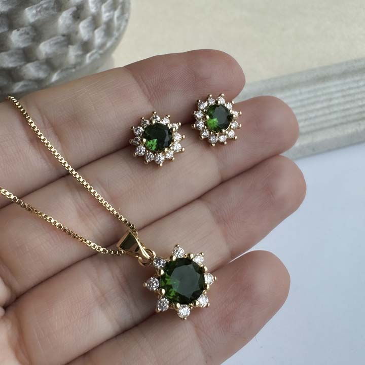 Cadena Flor esmeralda