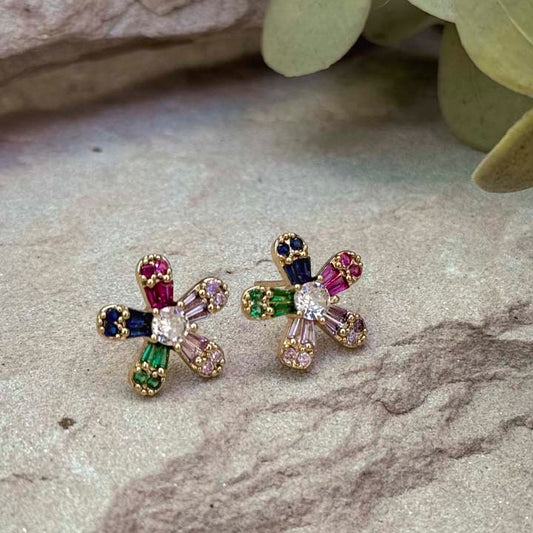 Arete flor iris