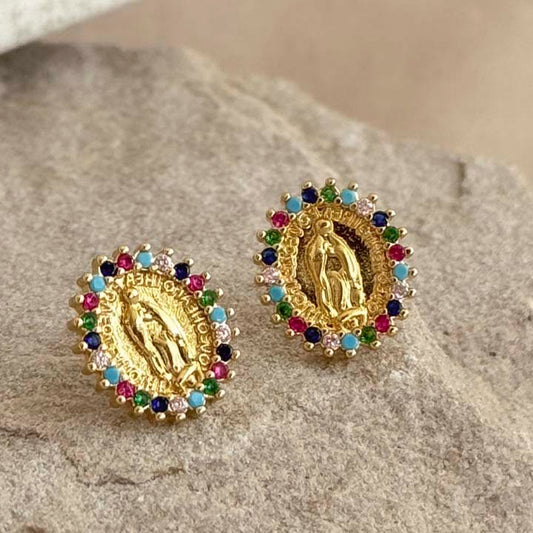 Arete virgencita colores