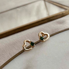 Arete mini love esmeralda