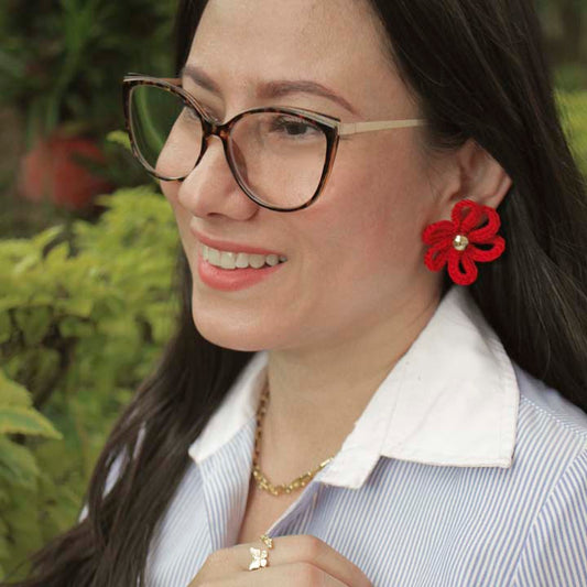 Arete Sofía roja