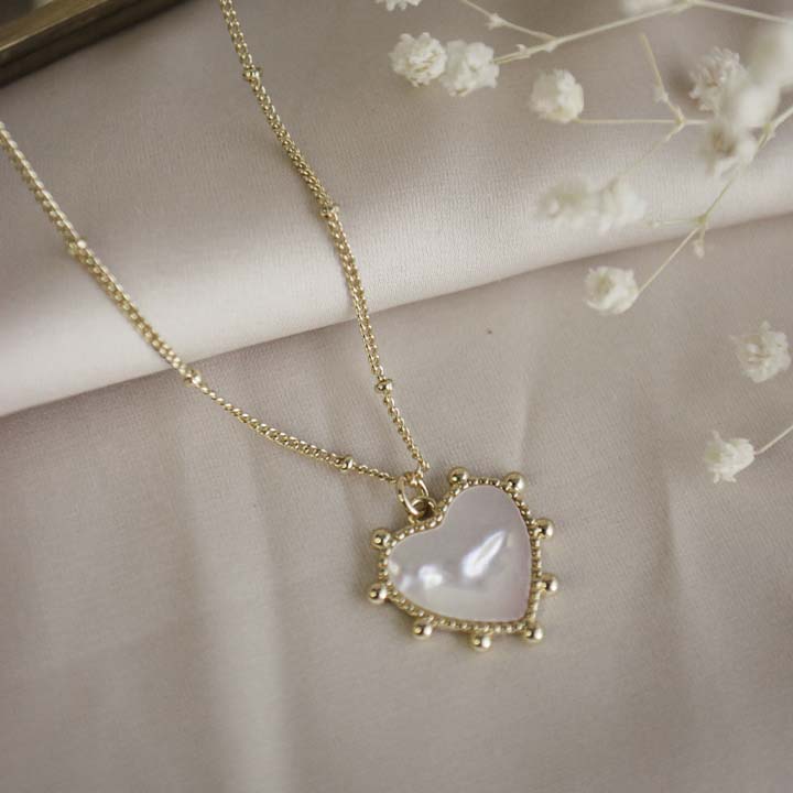 Cadena Amor blanco nacar