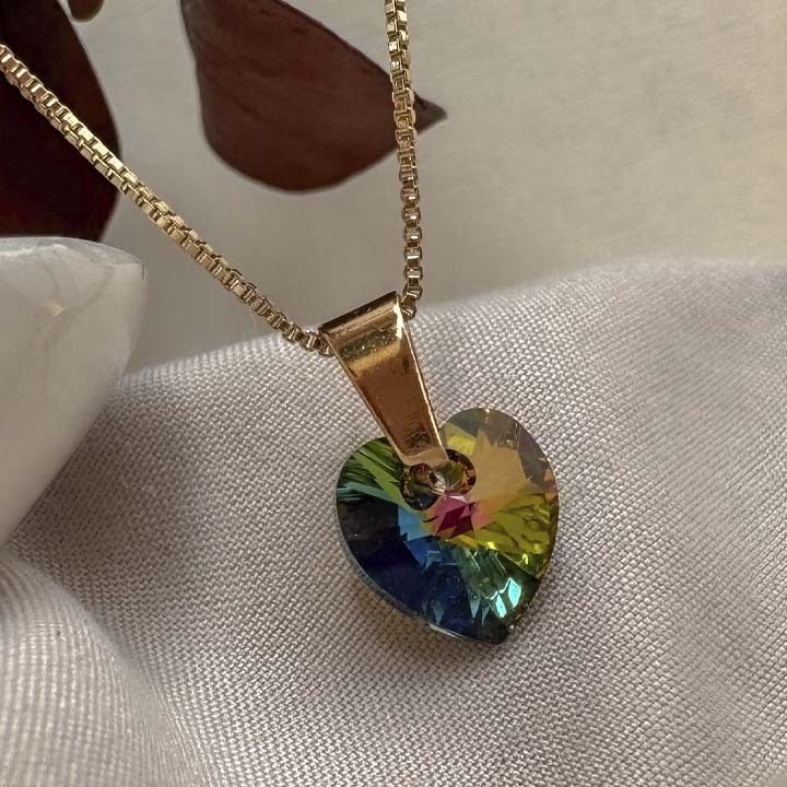 Cadena corazón diamante