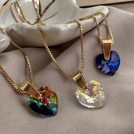 Cadena corazón diamante