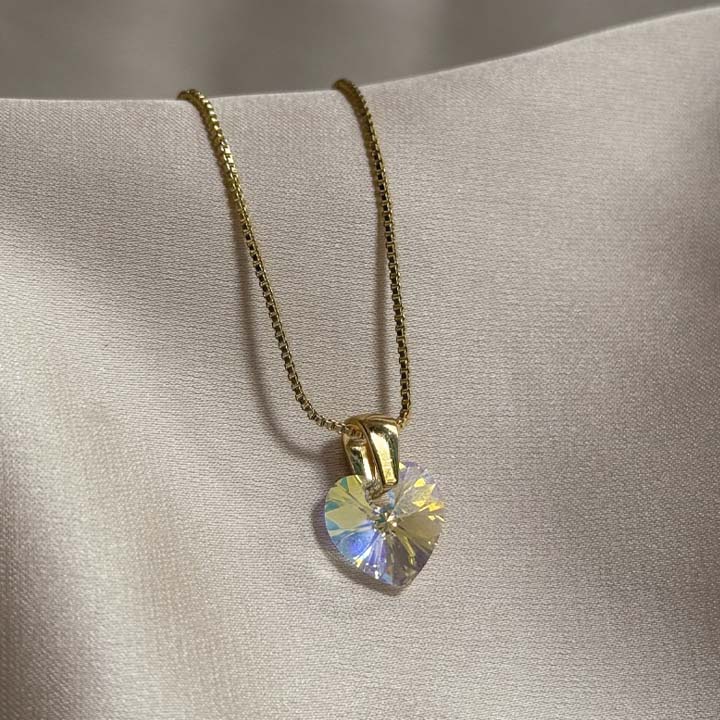 Cadena corazón diamante