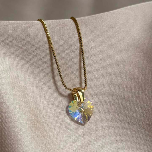 Cadena corazón diamante
