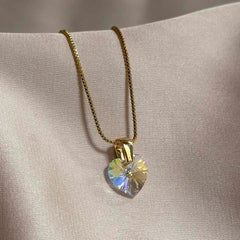 Cadena corazón diamante