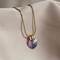 Cadena corazón diamante