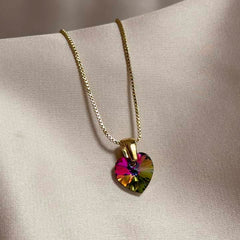 Cadena corazón diamante