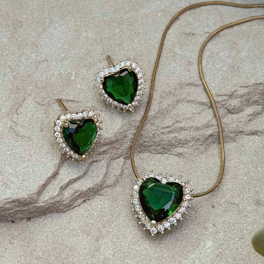 Cadena lleno de amor esmeralda