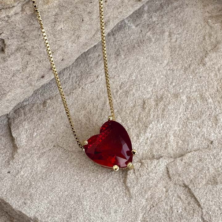 Cadena Love diamante rojo