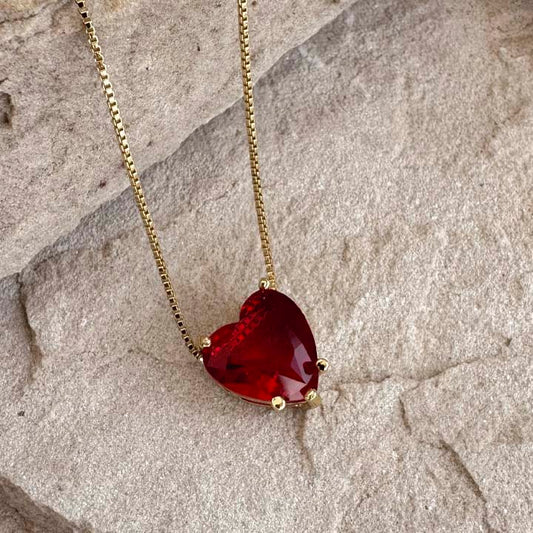 Cadena Love diamante rojo