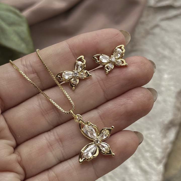 Cadena Mariposa blanca