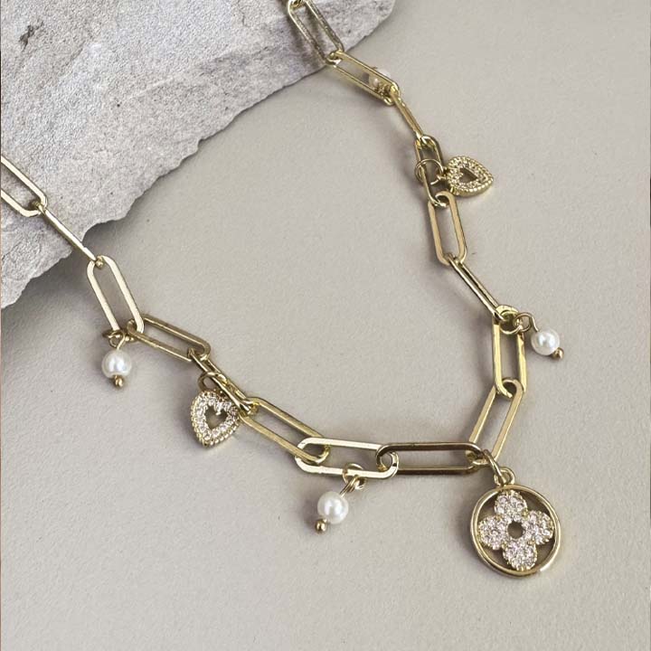 Cadena trébol de amor