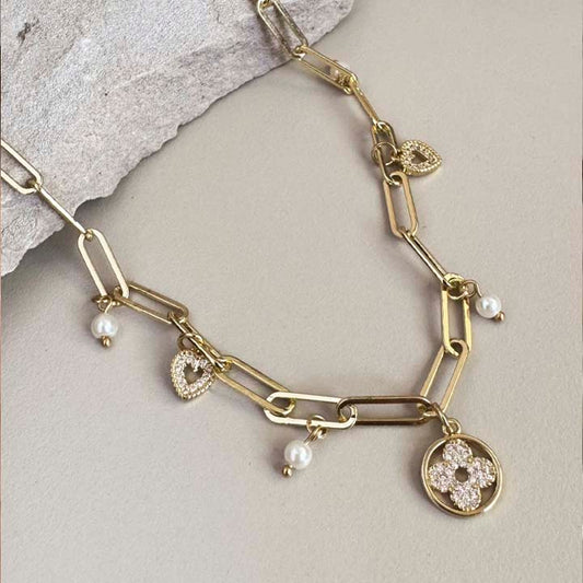 Cadena trébol de amor