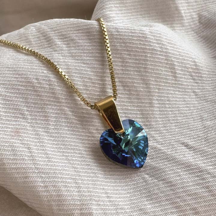 Cadena corazón diamante