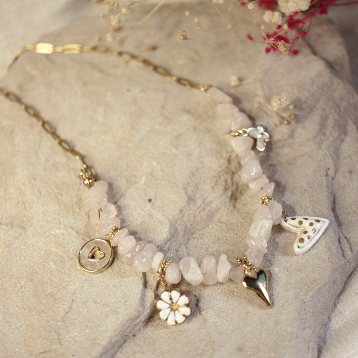 Collar Amor rosa