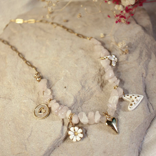 Collar Amor rosa