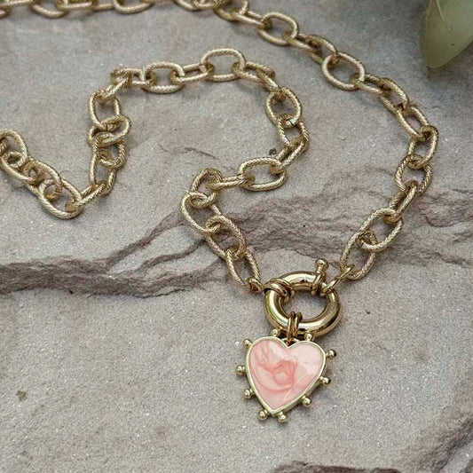Cadena Amor rosa