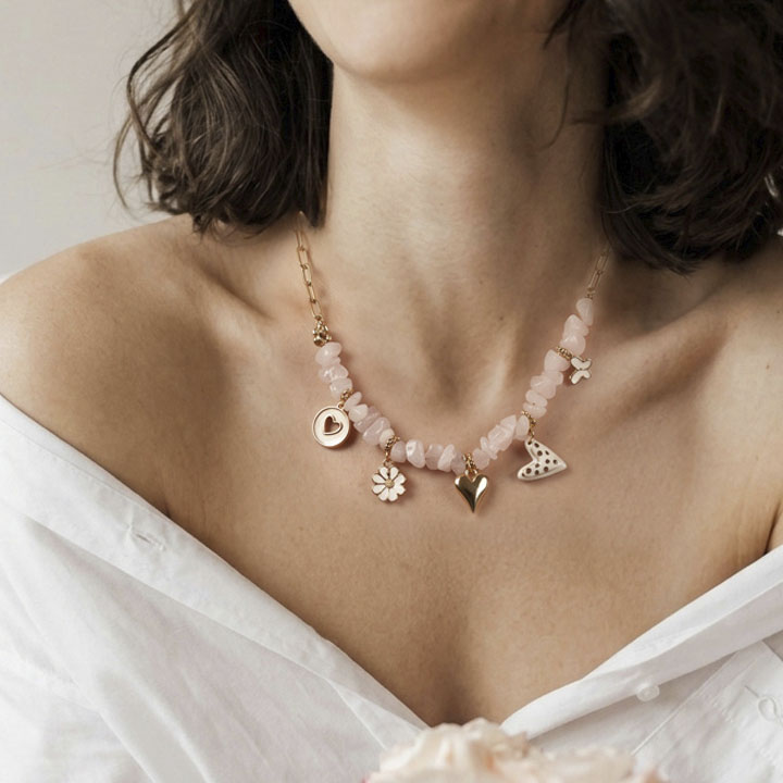 Collar Amor rosa