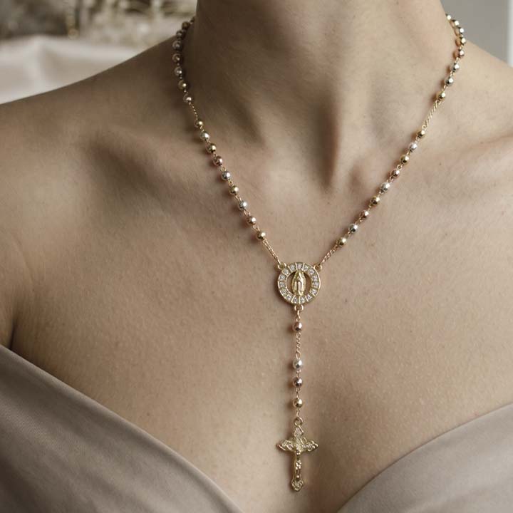 Collar Rosario tres colores