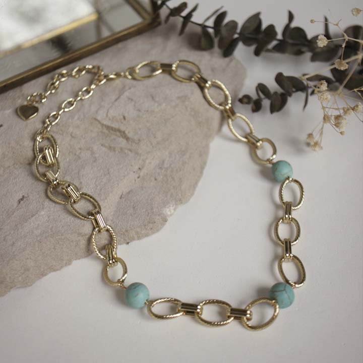 Collar Soles turquesa