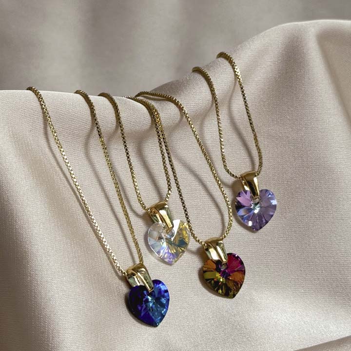 Cadena corazón diamante
