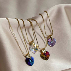 Cadena corazón diamante
