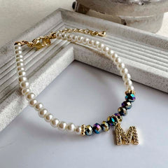 Pulsera inicial perla