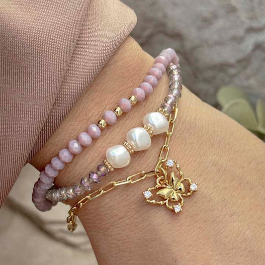 Pulsera mariposa violeta