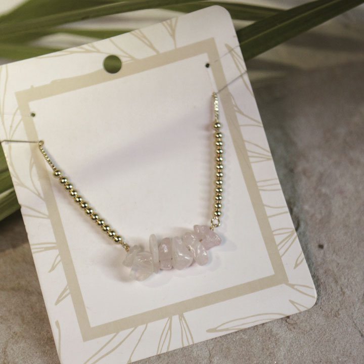 Pulsera Mujer cuarzo rosa