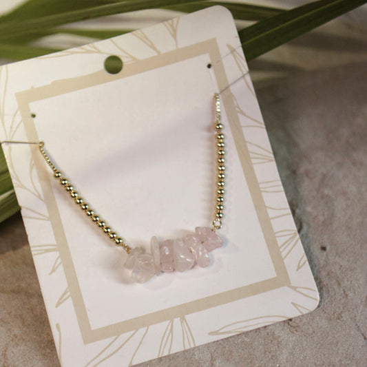 Pulsera Mujer cuarzo rosa