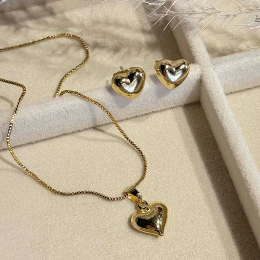 Set cadena amor dorado