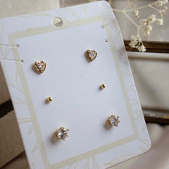 Set de aretes topos surtidos