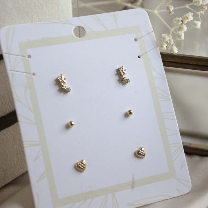 Set de aretes topos surtidos