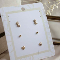Set de aretes topos surtidos